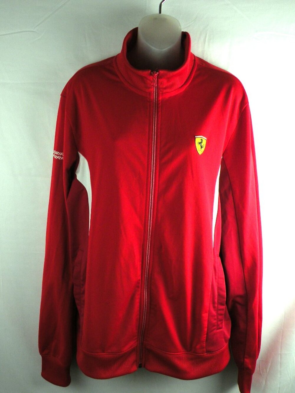 Puma Scuderia Ferrari Striped Zip Racing Track Jacket XL